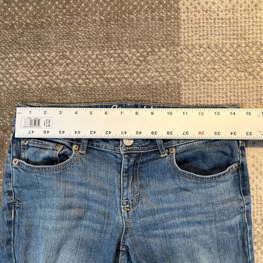 Aeropostale Chelsea Boot Jeans Womens Blue Low Rise Denim Size 4 Reg Boho - Picture 5 of 9